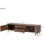 Mid-Century Modern TV Stand, Entertainment Center with 2 Doors and 2 Fluted-Drawers, Media Console for TVs up to 80 Inch