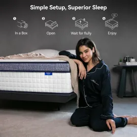 Queen Mattress, 10 Inch Hybrid Queen Size Mattresses in a Box, Memory Foam Individual Pocket Springs, Medium Firm, Customized