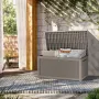 320 Gallon Lockable Resin Deck Box, Waterproof & UV-Resistant Outdoor Storage Box for Outdoor Cushion Storage, Customized