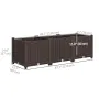4 x 1 x 1 ft Raised Garden Bed, Indoor Outdoor Plastic Planter Box with Drainage Holes, Drain Plugs and Water, Customized