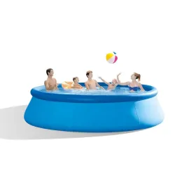 15ft x 48in Easy Set Outdoor Above Ground Swimming Pool Kit with Ladder, Cover, 1000 GPH GFCI Filter Pump, Customized