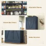 Farmhouse Kitchen Pantry Cabinet, 71 Tall Storage Cabinet with Adjustable Shelves & 4 Barn Doors & Drawer, Rustic Wood Cupboard