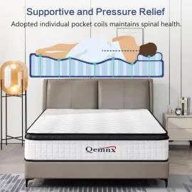 Mattress, Mattress for Cool Night & Pressure Relief,Edge Support Pressure Relief with Motion Isolating, Ships, Customized