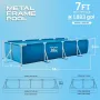 Rectangular Frame 14 ft 9 in x 7 ft 3 in x 33 in Above Ground Pool, Swimming Pool with Steel Frame and 530 GPH, Customized
