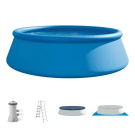 Easy Set 15 ft x 48in Above Ground Pool Set, Round Inflatable Swimming Pool with 1000 GPH Cartridge Filter Pump, Customized