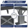 10x14 FT Lean to Gazebo, Pergolas and Gazebos Clearance, Awnings for Patio Covers for Shade and Rain Outdoor Gazebo for Patios