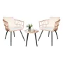 3 Piece Patio Furniture Set Outdoor Wicker Bistro Rattan Chairs Conversation Set of 2 with Coffee Table, Customized