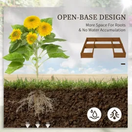7.5x7.5ft DIY Raised Garden Bed, Large Wooden Planter Box with 5 Compartments, for Outdoor Plants, Vegetables, Customized