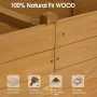 Raised Garden Bed with Trellis & Hanging Roof, Wooden Garden Bed, Outdoor Planter Box for Yard, Garden, Balcony, Customized