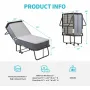 Folding Bed with Mattress, 75 x 31 Rollaway Bed for Adults, 5 inch Thick Foam Mattress, Cot Size Portable Foldable Bed