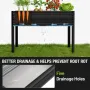 48x24x32in Outdoor Galvanized Raised Garden Bed with Legs, 600LB Elevated Planter Box for Vegetable, Flowers, Customized