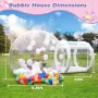10ft Inflatable Bubble House Dome, Clear PVC Inflatable Bubble House Tent, 600W Air Pump Party Inflatable Dome