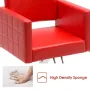 Classic Styling Salon Chair for Hair Stylist Hydraulic Barber Chair Beauty Spa Equipment (Red)