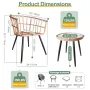 3 Piece Patio Furniture Set Outdoor Wicker Bistro Rattan Chairs Conversation Set of 2 with Coffee Table, Customized