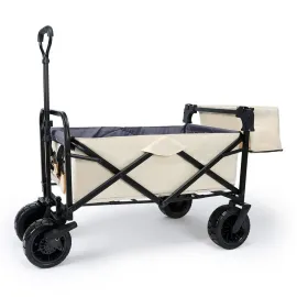Collapsible Folding Garden Outdoor Park Utility Wagon Picnic Camping Cart with Bearing and Brake 8