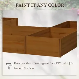 7.5x7.5ft DIY Raised Garden Bed, Large Wooden Planter Box with 5 Compartments, for Outdoor Plants, Vegetables, Customized
