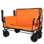 3-in-1 Heavy-Duty Folding Wagon Cart with Adjustable Canopy & Bench Seat, 500lbs Capacity, All-Terrain Utility, Customized