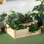 3 Tier Raised Garden Bed, Outdoor Planter Box, Wooden Garden Box with Open Bottom for Growing Vegetables, Herbs, Customized