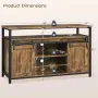 TV Stand for 65 Inch TV, Farmhouse Entertainment Center with Storage, Wood Tall TV Stands for Living Room with Sliding